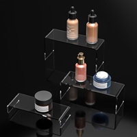 Rehausseurs en acrylique pour la présentation des aliments, taille personnalisée, présentoir de buffet en acrylique transparent, présentoir en acrylique en forme de U, marches de présentation en acrylique
