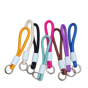 <b>Candy</b> Colored Woven Keychain Polyester Mesh Phone Strap Bag Lanyard Solid Color Camouflage Pattern Winter 2024 Yiwu Origin - Product Image 3