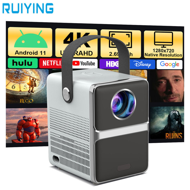 V2 1080P Optical Engine Linux Projector Supports 4K Decoding WiFi Motorized Focus Electronic Keystone Portable Cinema