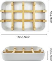 Porte-savon en bois de bambou pour salle de bain, porte-savon de douche, pont d'évier, baignoire, plateau de douche