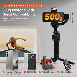 Hohem Gimbal ISteady M7 2025 Nuovo <span class=keywords><strong>Stabilizzatore</strong></span> per <span class=keywords><strong>Cellulare</strong></span> a 3 Assi con Luce di Riempimento Magnetica AI e Bastone Selfie Telescopico per Registrazione Video - Product Image 5