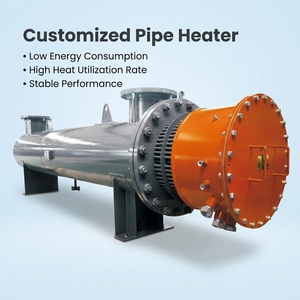 Chauffe-tuyau électrique industriel robuste en acier inoxydable Enteng, personnalisé pour le chauffage de gaz dangereux et d'huiles en circulation - Product Image 2