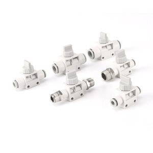 ข้อต่อพลาสติกแบบเกลียวตรง VHK2-S สำหรับท่อลม ชิ้นส่วนระบบนิวเมติก ฝาปิดแบบกด - Product Image 5