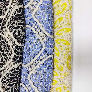 Vải thêu cotton Jacquard, ren thêu mắt cáo dùng cho đám cưới và túi xách, kiểu in họa tiết - Product Image 1