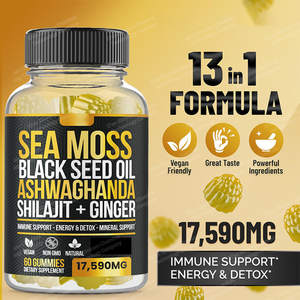 Deniz yosun siyah tohum yağı Ashwaghanda Shilajit zencefil Gummies enerji detoks Mineral destek Vegan olmayan gdo doğal takviyeleri yetişkin - Product Image 6