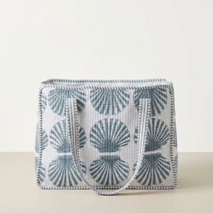 Sac fourre-tout en coton uni avec fermeture éclair, style plage isolé, toutes saisons, utilisation estivale - Product Image 1