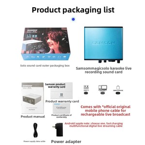 ซัมซั่น โซโล การ์ดเสียงภายนอกแบบ <span class=keywords><strong>USB</strong></span> สำหรับโทรศัพท์มือถือ คอมพิวเตอร์ สำหรับการถ่ายทอดสด บันทึกเสียง คาราโอเกะ เครื่องดนตรี จากประเทศจีน - Product Image 4