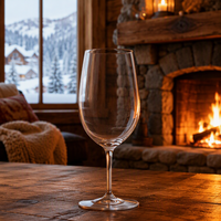 Verre à vin rouge classique en cristal de 370 ml - Élégante coupe à boire pour le Beaujolais, idéale pour les mariages