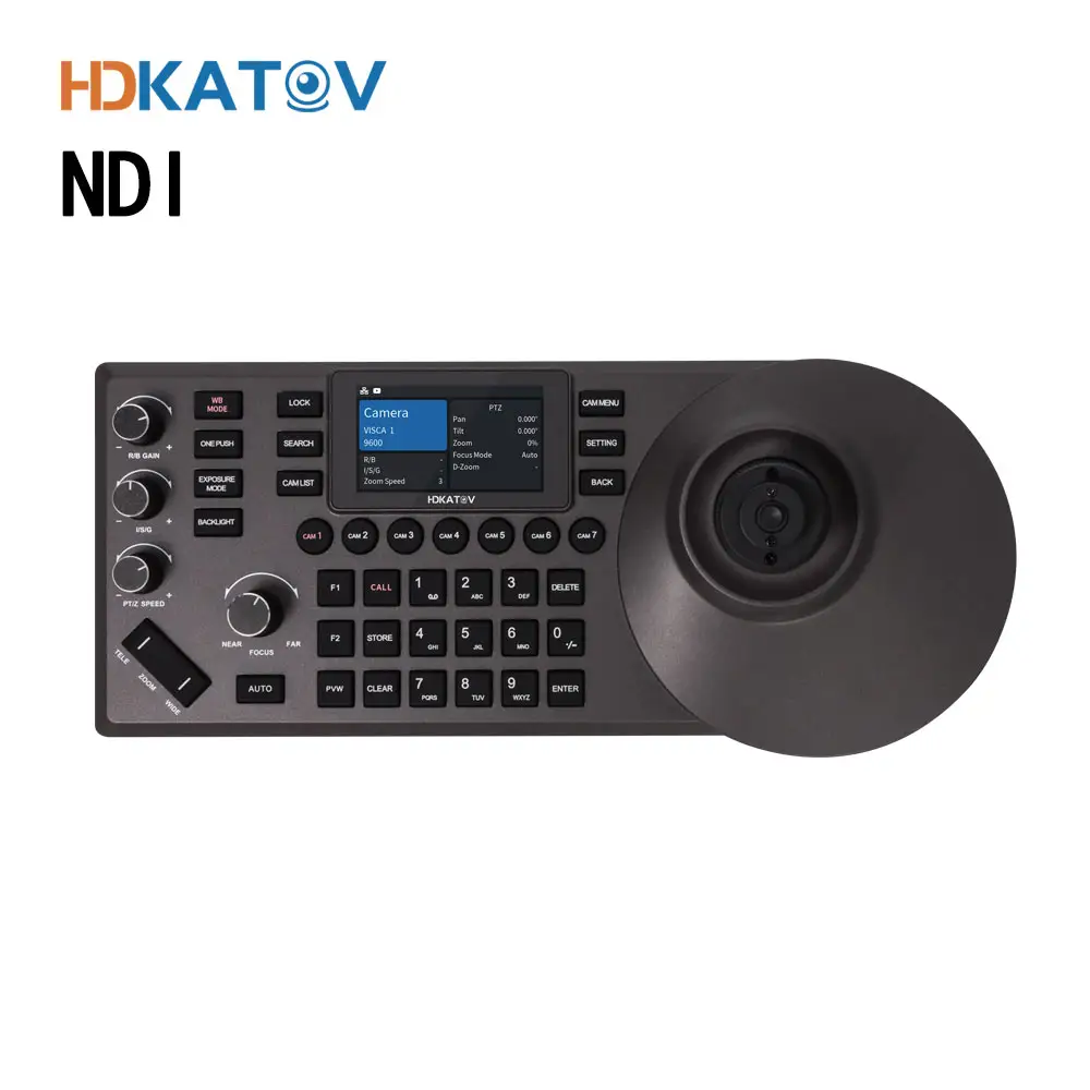 HDKATOV 4D Keyboard Joystick NDI PTZ Controller Video Conference System Video Conferencing Camera Keyboard Control