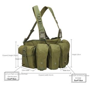 HKSF TV04 Mochila Táctica para Exteriores, Mochila Táctica para Campamento, Mochila Táctica Molle, Bolsa de Pecho Táctica - Product Image 6