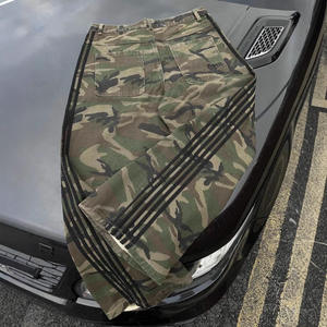 Ensembles de survêtements décontractés pour hommes, style coréen, camouflage, 500 g/m², coupe ample japonaise, avec côtelés, pour garçons, personnalisables - Product Image 2