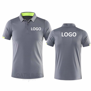 เสื้อโปโลกอล์ฟผู้ชายไซส์ใหญ่ ผ้าโพลีเอสเตอร์ 100% แห้งเร็ว รับสกรีนโลโก้ - Product Image 1