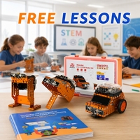 Kit de Robot WeeBot 3 en 1 de Metal de Primera Calidad para la Educación STEM Escolar, Experimentos Científicos en el Aula con Libro de Texto de Lecciones Gratuito