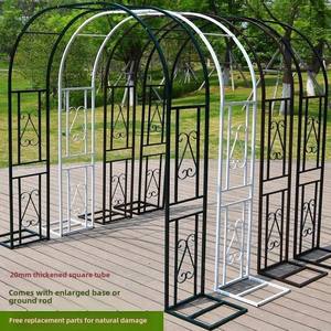 Nouveau support de fleur en fer forgé extérieur Rose vigne petite arche cour décoration Support jardin plante escalade cadre Nature - Product Image 2