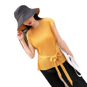 Camiseta de manga corta de las mujeres de verano <span class=keywords><strong>2020</strong></span> de encaje estilo-arriba adelgazar armas poco estilo ropa superior sin forro - Product Image 2
