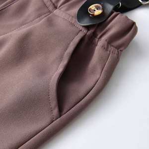 Costume de gentleman pour garçon, chemise pour tout-petit avec nœud papillon, ensemble pantalon à bretelles pour bébé, rouge, tendance - Product Image 5