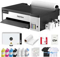 Impresora DTF RocRow L13 L18058 A3, Impresora de Transferencia Térmica de Escritorio DTF con Cabezal de Impresión XP600 de Alta Velocidad para Impresión de Camisetas y Ropa