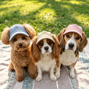 Casquette de soleil personnalisée pour chien avec trous pour les oreilles, casquette de baseball en velours côtelé personnalisée pour chiens et chats de petite, moyenne et grande taille - Product Image 3