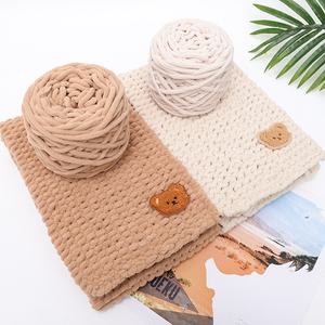 Fil à tricoter en coton islandais en gros, fil à tricoter à brin unique pour écharpes faites à la main, fil à tricoter en coton pour bébé 100% polyester - Product Image 4