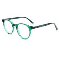 Monture de lunettes optiques rondes en acétate de qualité supérieure pour femmes et hommes, lunettes de mode pour le bureau, vente en gros