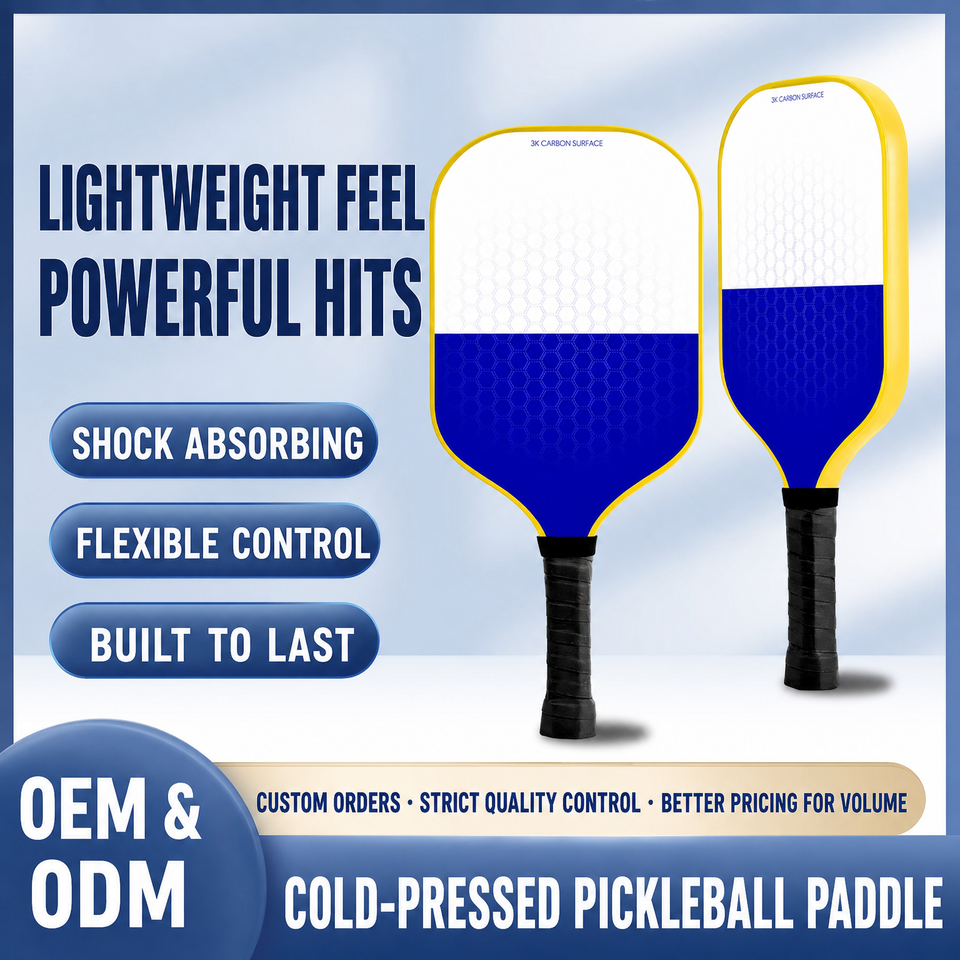 Key Core Paddle Custom Pickleball Paddle Cold Press Full Carbon Fiber Honeycomb Outdoor ...