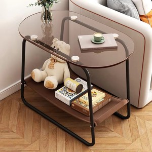 Moderno Design Simples Mesa De Café De Vidro Pequena Mesa De Chá Quadrada ou Redonda Mesa De Café Lateral para Sala De Estar - Product Image 3