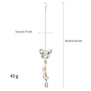 زخارف الفناء المصنوعة يدويا فراشة الكريستال صائدة الشمس نافذة ديناميكية صائدة الشمس الكريستال اليعسوب المنشور - Product Image 5