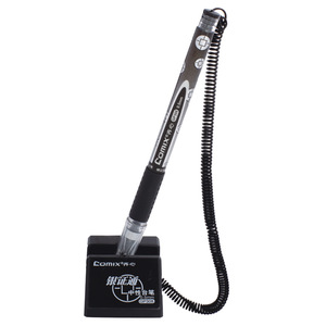 Bolígrafo de Gel Comix de 0.5 mm, Negro, con Soporte, para Oficina y Escuela - Product Image 1