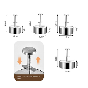 <span class=keywords><strong>Presse</strong></span> à hamburgers en acier inoxydable VC, <span class=keywords><strong>presse</strong></span> à viande droite, moule manuel rond pour hamburgers et emporte-pièces à raviolis - Product Image 4