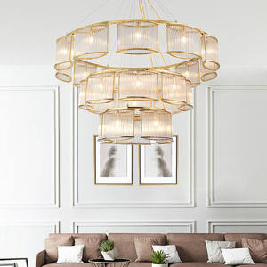 Contemporain E14 Postmoderne Anneau Gland Cristal Argent/or <span class=keywords><strong>Luminaire</strong></span> Lustre <span class=keywords><strong>Luminaire</strong></span> <span class=keywords><strong>Suspendu</strong></span> Pour Salle À Manger - Product Image 6