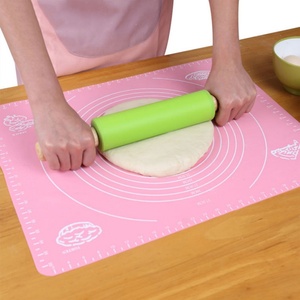 Hot Sales Kitchen Accessories Set Baking Silicone Mat and Wood <b>Rolling</b> Pin Baking Sets - Product Image 1
