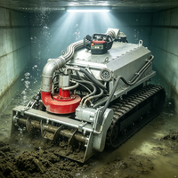 Robot de dragage télécommandé à haute capacité de charge pour le débouchage des sillons de barrages et l'élimination des sédiments