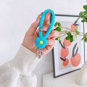 Mobile Pendant, Cute Flower Pendant, Silicone Party Gift, Hemp <b>Rope</b> <b>Bracelet</b> Pendant, Keychain, Anti Loss and Anti Drop - Product Image 3