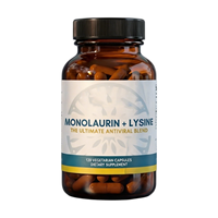 Capsules de monolaurine L-Lysine OEM, capsules végétariennes, 120 unités, complément alimentaire nutritionnel quotidien