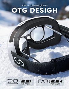 Lunettes de <span class=keywords><strong>ski</strong></span> Lamicall SG02 coupe-vent, anti-buée, protection UV400, lunettes de snowboard <span class=keywords><strong>OTG</strong></span> (compatible avec lunettes de vue), <span class=keywords><strong>masque</strong></span> de neige à lentille sphérique pour l'hiver - Product Image 6