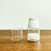 Flacons pompe sans air transparents de 1 oz/30 ml, contenants cosmétiques de voyage sous vide, flacon pompe pour crème, fond de teint