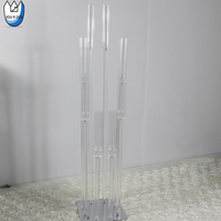 YOUYIZUO Candelabre à 9 bras en Balsa, grand modèle, pour mariage et fête, avec verre, pour bougies et centre de table floral