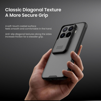 Funda Protectora de Cámara Deslizante Nillkin CamShield para Xiaomi 17 T Pro, Carcasa Resistente a Impactos, Privacidad, Transparente, Negra