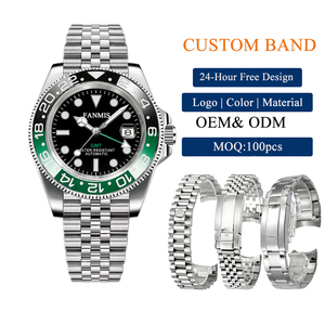 Custom <strong>Watch</strong> Dial logo <strong>Pearl</strong> DG5833 GMT Green Automatic Mens Luxury Silicone Large Dial Style Beautiful <strong>Watch</strong> - Product Image 1