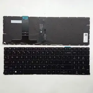 Teclado retroiluminado para HP ProBook 450 G8 455 G8 Series, teclado para ordenador portátil, con placa US DeLong, color negro