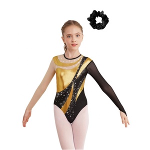 Ensemble de danse pour filles de 6 à 16 ans, justaucorps avec bandeau pour cheveux, danse de salon, gymnastique, patinage, spectacle sur scène, compétition - Product Image 3