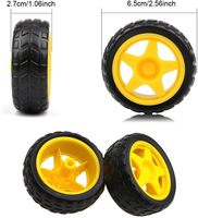 Roues et pneus de remplacement TT Motor, échelle 1:48, pneus en caoutchouc pour châssis de robot Smart Car RC, pour kit DIY télécommandé