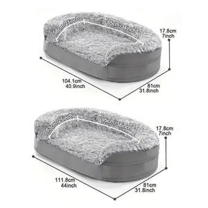 Ortho pä dische Eierschaum-Hunde betten für Hunde Wasserdichte, hoch unterstützende Polster mit leicht zu reinigenden, abnehmbaren, wasch baren Haustier-Schlafs ofas - Product Image 6