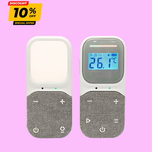 Sistema de Monitorización de Audio Inalámbrico Digital para Bebés de 2.4GHz con Proyector de Luz Nocturna y Alerta de Vibración - Product Image 1