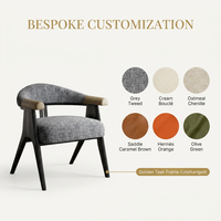 Chaise de loisirs personnalisable en teck doré, design moderne, écologique, pour salon, chambre, salle à manger, bureau à domicile
