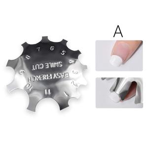 ZHI JIA Outils de manucure en acier inoxydable : Modèles de plaques françaises, Outils Magic Nail, Outils pour nail art, Coupe-gel pour lignes sourire et pointes - Product Image 4