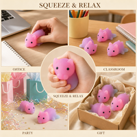 Fournisseur fiable de balles anti-stress animales Mochi en TPR dégradé, personnalisées OEM, en gros, pour distributeurs