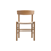Chaises de salle à manger chinoises modernes et confortables, avec assise en corde de papier tressée à la main, chaise de salle à manger en bois massif moderne pour le marché européen