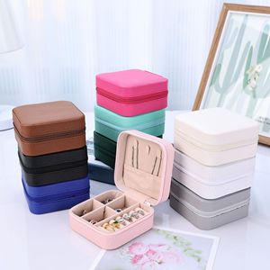 Luxury Custom logo Mini ABS Material Cross Pattern <strong>Jewelry</strong> <strong>Box</strong> Ring Earring Necklace Storage <strong>Box</strong> Travel <strong>Jewelry</strong> Storage <strong>Box</strong> - Product Image 2