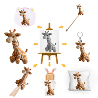 Fabricante de Peluches Personalizados, Peluche de Jirafa Kawaii, Diseño de Mascota de Peluche Suave y Adorable para Niños, Regalo de Cumpleaños